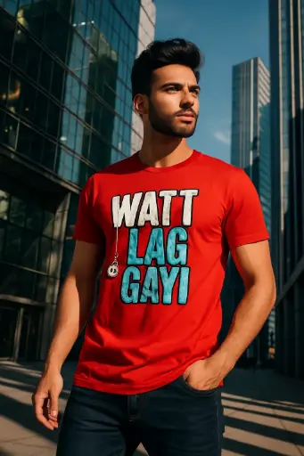 Regular Round Neck Red T-Shirt
