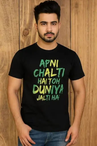 Round Neck Black T-Shirt
